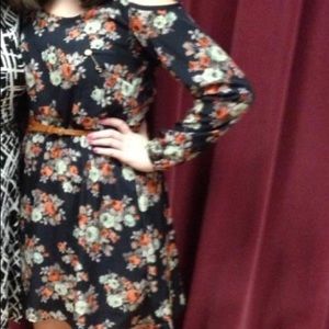 Floral Open Shoulder Dress
